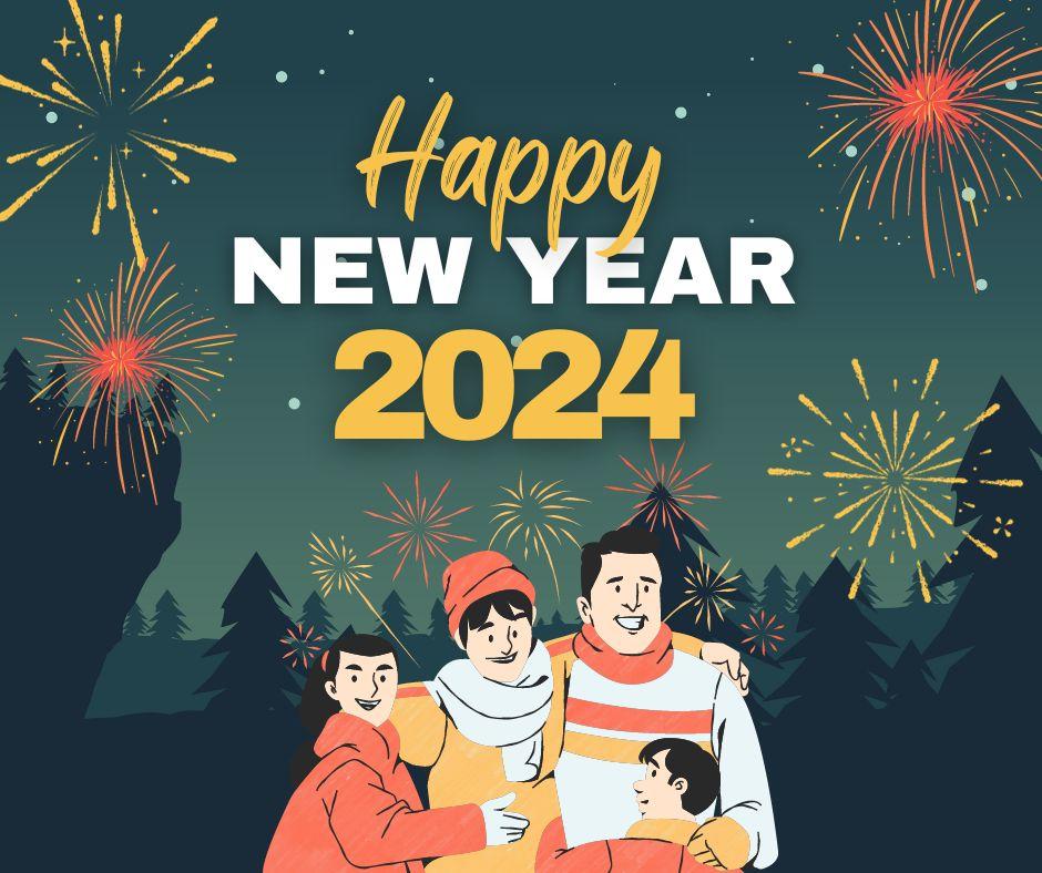 Happy New Year 2024 stickers