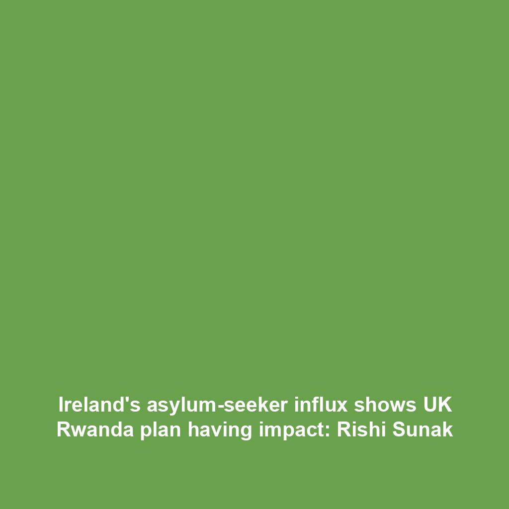 Ireland's asylum-seeker influx shows UK Rwanda plan having impact: Rishi Sunak
