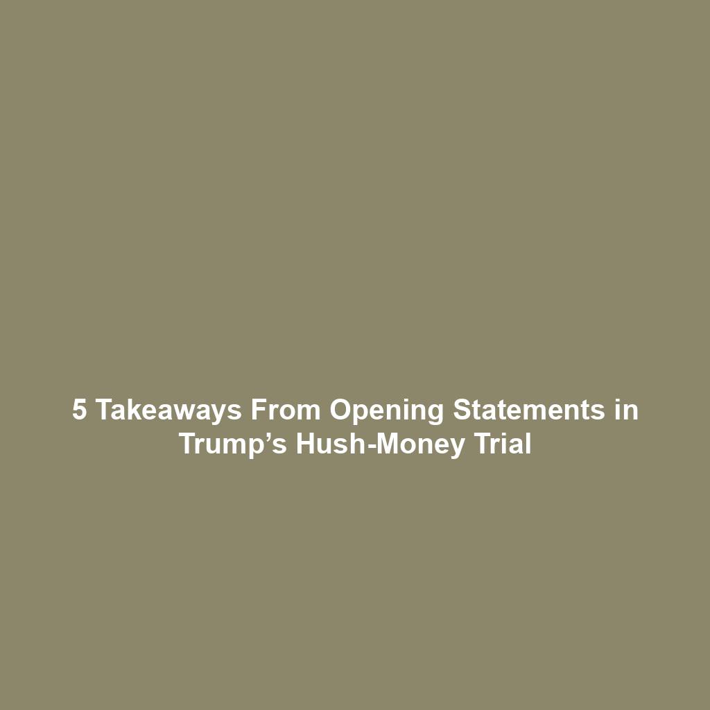 5 Takeaways From Opening Statements in Trump’s Hush-Money Trial